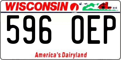 WI license plate 596OEP