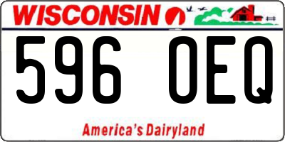 WI license plate 596OEQ