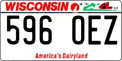 WI license plate 596OEZ