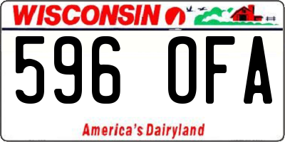WI license plate 596OFA