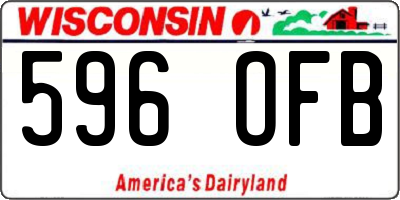 WI license plate 596OFB
