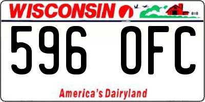 WI license plate 596OFC