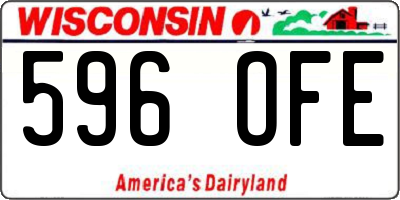 WI license plate 596OFE