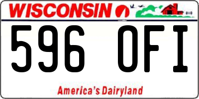 WI license plate 596OFI