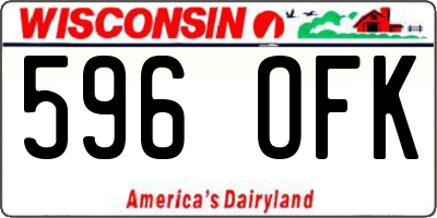 WI license plate 596OFK