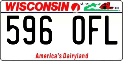 WI license plate 596OFL