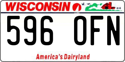 WI license plate 596OFN