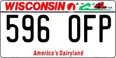 WI license plate 596OFP