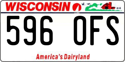 WI license plate 596OFS