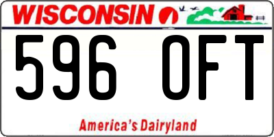 WI license plate 596OFT