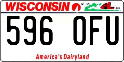 WI license plate 596OFU