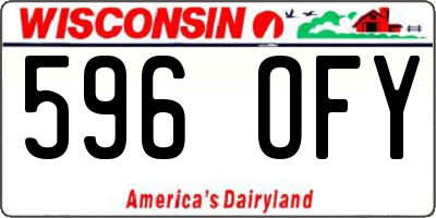 WI license plate 596OFY