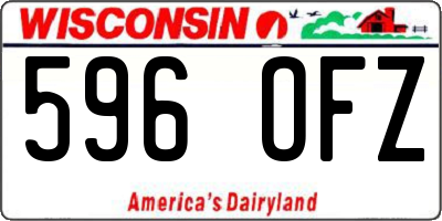 WI license plate 596OFZ