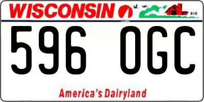 WI license plate 596OGC