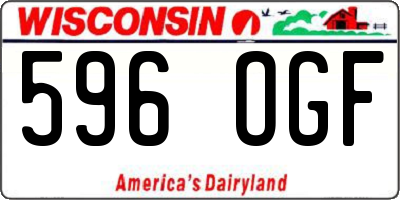 WI license plate 596OGF