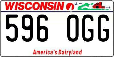 WI license plate 596OGG