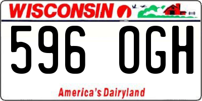 WI license plate 596OGH