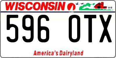 WI license plate 596OTX