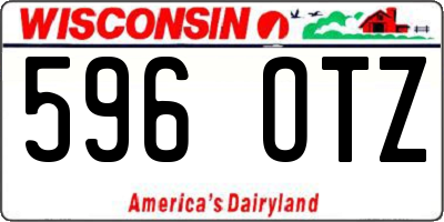 WI license plate 596OTZ