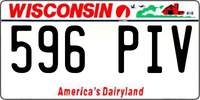 WI license plate 596PIV
