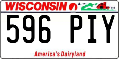 WI license plate 596PIY