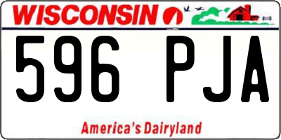 WI license plate 596PJA