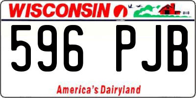 WI license plate 596PJB