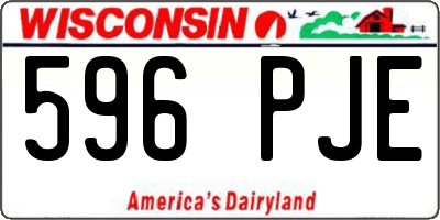 WI license plate 596PJE