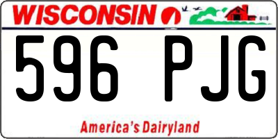 WI license plate 596PJG