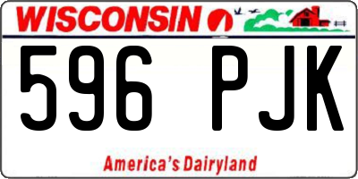 WI license plate 596PJK