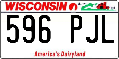 WI license plate 596PJL