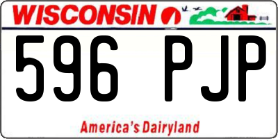 WI license plate 596PJP