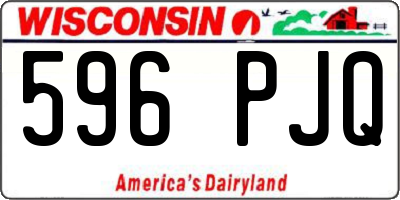 WI license plate 596PJQ
