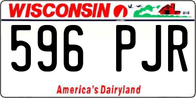 WI license plate 596PJR