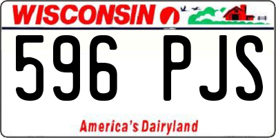 WI license plate 596PJS