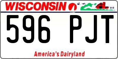WI license plate 596PJT