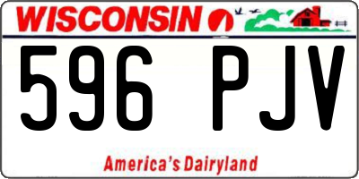 WI license plate 596PJV