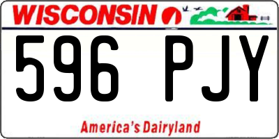 WI license plate 596PJY
