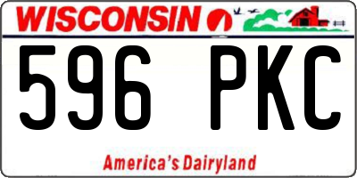 WI license plate 596PKC