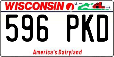 WI license plate 596PKD