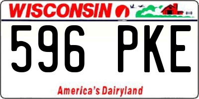 WI license plate 596PKE