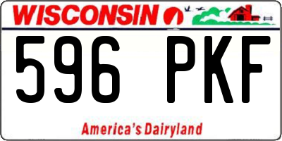 WI license plate 596PKF