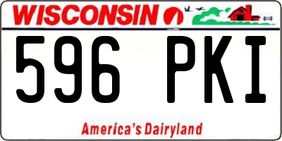 WI license plate 596PKI