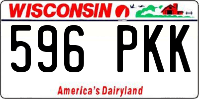 WI license plate 596PKK