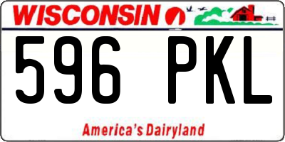 WI license plate 596PKL
