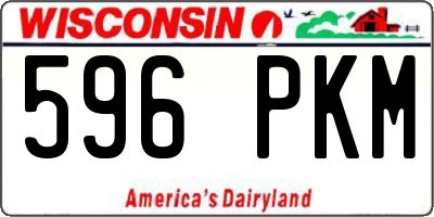 WI license plate 596PKM
