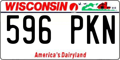 WI license plate 596PKN