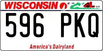 WI license plate 596PKQ