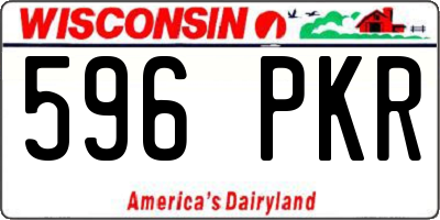 WI license plate 596PKR