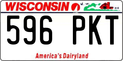 WI license plate 596PKT